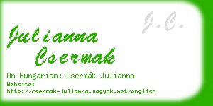 julianna csermak business card